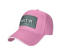Formule Forme Teoria Matematica Stampa Neutro Sandwich Cappello Stile Fit Tutto L'anno Regolabile Baseball Caps Snug Secure, rosa, Taglia unica