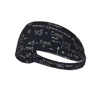 Formule matematiche senza soluzione di continuità con forme geometriche,Fascia elastica per capelli multiuso unisex, fascia antisudore sportiva