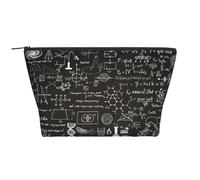 Formule scientifiche disegnate a mano sulla lavagna per lo sfondo, Borsa da toilette Borsa per trucco Borsa per cosmetici Borsa da toilette da viaggio portatile