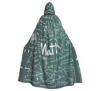 Formule Teoria Matematica Stampa Adulto Mantello Con Cappuccio Per | Mantello di Halloween a lunghezza intera con cappuccio oversize, tessuto morbido adatto alla maggior parte degli adulti per
