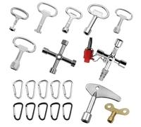 FORMVERSITY 20 Chiave Universale per Contatori Set, Chiave Quadrata Contatore Chiave Triangolare, Square Key Chiave Universale per Serrature, Chiave Rubinetto Chiave Contatore Gas, Chiave Scanalate