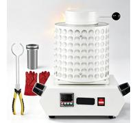 Fornace per Fondere Oro, Macchina per Fusione Automatica da 2000W | Fornace Elettrica per Fusione da 1/2/3 Kg Fino a 1150°C per la Lavorazione di Oro, Argento e Rame(white,2kg)
