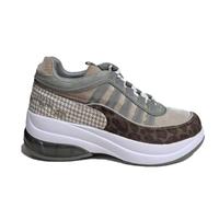 Fornarina Glam, UP Patchwork, Sneaker Moda Casual Platform Donna (MILIT. Sand, Sistema Taglie Calzature EU, Adulto, Numero, Media, 40)