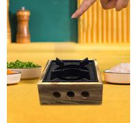 Fornelli Ad Alcool Bruciatore Stufato Pentola Calda con Base in Legno Bruciatore