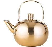 Fornelli Bollitore Per Esterni Cucina Bollitore Per Teiera In Acciaio Inossidabile Piccolo E Moderno Con Fischio Per Piano Cottura Per Cucina(Gold,0.9L)