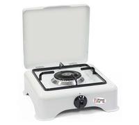 Fornello 1 fuoco a gas Metano smaltato bianco per uso esterno con bruciatore doppia fiamma Made in Italy - 5321/GP/C/MT