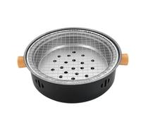 Fornello a Carbone Portatile Multifunzionale, Preparazione del tè all'aperto for Interni e griglia for Barbecue con Design Facile da Pulire(Black)