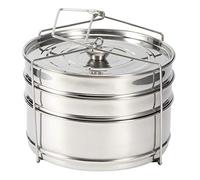 Fornello a cestello a vapore, impilabile a 3 livelli in acciaio inox Pentola a vapore Set pentola a pressione Accessori per pentole a pressione