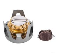 Fornello a Combustibile Solido Portatile Anti-Vento | Design compatto, leggero, ideale per zaino, per campeggio selvaggio, trekking montano(gray)