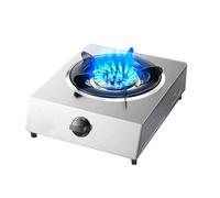 Fornello A Gas 1 Fuoco, Potenza Di Fuoco 4,8 KW, Griglia for Pentole Interamente In Rame In Acciaio Inossidabile, Fornello Di Conversione Da Gas Naturale A Gas Liquefatto, Con Protezione Antincendio(L