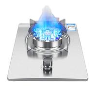 Fornello A Gas 1 Testa 7.2KW 9 Cavità Bruciatore Wok Grande Fuoco Con Protezione Fiamma Fuori Casa Cucina In Vetro Temperato Stufa Da Campeggio Indipendente Facile Da Pulire ( Color : Silver , Size :