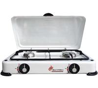 Fornello a gas 2 fuochi con coperchio 2,6 kw