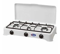 Fornello a gas 3 fuochi, GRIGLIA PIATTINA cm 58,5x27,5x12,5 PARKER GPL