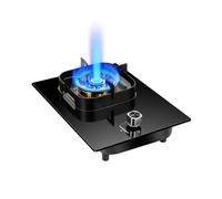 Fornello A Gas A 1 Fuoco, Piano Cottura A GPL/Gas Naturale Da 5,2 KW Con Accensione Automatica E Protezione Da Guasti Della Fiamma, Griglia For Pentole In Ghisa In Vetro Temperato(NG)