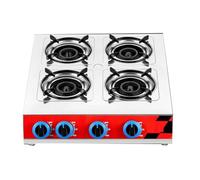 Fornello a gas a 4 fuochi con fiamma ad alta potenza, protezione contro il guasto della fiamma, adatto per gas naturale e GPL, ideale per cucina domestica