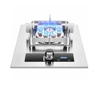 Fornello a gas a bruciatore singolo, ad alta efficienza 5,2 kW, superficie in vetro temperato, timer integrato e protezione contro la fiamma per una cucina casalinga sicura