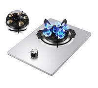 Fornello a gas a bruciatore singolo, per la cucina domestica, con protezione contro il guasto della fiamma, facile da pulire design da scrivania o da incasso