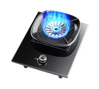 Fornello A Gas A Doppia Funzione Da Incasso, Fornello A Gas In Vetro Temperato, Fiamma Alta Da 5,2 KW, Efficienza Energetica Di 1° Livello, For Casa E Ristorante.(LPG)