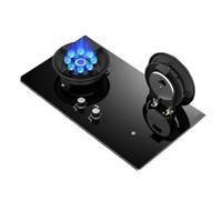 Fornello a gas a doppio bruciatore con protezione fiamma e timer indipendente per una cottura efficiente