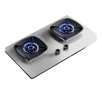 Fornello a gas a doppio bruciatore, fornello di conversione a gas GPL/GN con protezione termocoppia, 5,8 kW di potenza elevata, cucina portatile da campeggio all'aperto(LPG)