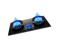 Fornello a gas a doppio bruciatore, fornello Fierce Fire ad alta potenza da 5,2 kW, con protezione anti-spegnimento temporizzata, cucina portatile da campeggio all'aperto(NG)