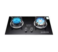 Fornello A Gas A Doppio Bruciatore,Stufa Di Conversione NG/GPL,Stufa A Gas In Rame Fuso In Vetro Nero,con Protezione E Temporizzazione Spegnimento,per La Casa E Il Campeggio,4.2KW/5.2KW(NG)