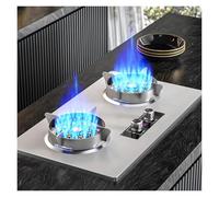 Fornello A Gas A Due Fuochi Da 5,2 KW, Pannello In Acciaio Inox, Timer Bilaterale Indipendente, Adatto For Cucina Di Casa, Campeggio, Giardino, Ristorante(LPG)