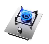 Fornello a gas a un bruciatore, fornello portatile ad alta potenza con pannello in acciaio inossidabile, fornello singolo incorporato, for stufare, friggere, cuocere 5,2 kW(NG)