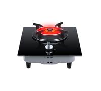 Fornello a gas a un bruciatore, portapentole in ghisa con vetro nero, con dispositivo di protezione ionica contro lo spegnimento della fiamma, for ristorante, casa(LPG)