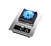 Fornello a gas a un bruciatore, tavolo in acciaio inossidabile con accensione automatica, fornello a gas portatile da campeggio NG/GPL, for campeggi, rifugi di caccia, cabine, 5,2 kW(NG)