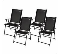 Aktive 61146 Slim 4 Units Folding Outdoor Chair Argento