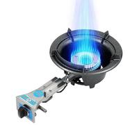 Fornello A Gas Commerciale A 1 Bruciatore,Fornello Da Tavolo Da 25 KW For GPL,Manopola E Con Protezione Automatica Della Fiamma For Ristorante,Bancarella Di Cibo,Campeggio All'aperto(Silver,32cm)