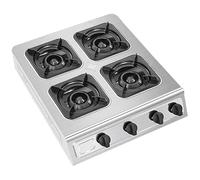 Fornello a gas commerciale a 4 fori, resistente, per catering, con valvole di sicurezza e spegnimento automatico, fornelli a gas per bruciatore ad anello di ebollizione a GPL, supporti in ghisa