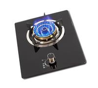 Fornello A Gas, Copertura In Rame For Il Fuoco, Utilizzabile A Lungo, Fornello A Gas Naturale/GPL, Pannello Grande In Vetro Con Fiori In Acciaio Da 5,2 KW(NG)