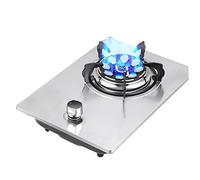 Fornello a gas da 33 cm, bruciatore singolo, NG/GPL, fornello a gas integrato, design compatto con FFD e supporti in ghisa