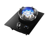 Fornello A Gas Da 33 Cm, Fiamma Alta Temporizzata A 9 Cavità Da 7,0 KW, Griglia For Pentole In Ghisa Di Vetro Temperato Nero, Adatta For Cucine Domestiche, Con Protezione Antincendio (Size : LPG)