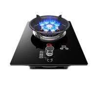 Fornello A Gas Da 33 Cm, Timer A Fuoco Alto Da 5,2 KW, 9 Cavità, Portapentole In Ghisa In Vetro Temperato Nero For Cucina Domestica, Campeggio All'aperto(LPG)