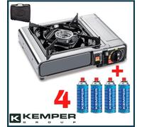 Fornello a gas da campeggio 1 fuoco fornellino portatile cartuccia butano cucina