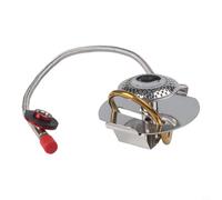 Fornello a gas da campeggio 3200 W in acciaio inox con design antivento, fornello portatile da campeggio con tubo e tubo preriscaldamento, compatibile con bollitori alcolici come Trangia