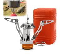 Fornello a gas da campeggio, da campeggio a gas, 3000 W, fornello a gas ultraleggero con scatola per il trasporto per escursioni, trekking, campeggio, picnic, outd (arancione)