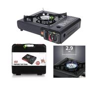 FORNELLO A GAS DA CAMPEGGIO PORTATILE ATTACCO BOMBOLA GPL e BOMBOLETTA BUTANO