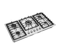 Fornello a gas da incasso, 5 bruciatori, piano cottura in acciaio inox per gas naturale con 3 KW+2,75 KW+1,75 KW+1,75 KW+1 KW potenza: perfetto per la casa e le cucine del ristorante, facile da usare