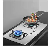 Fornello a gas - Fornello a 2 fuochi in acciaio inox, 4,2 KW da tavolo e da incasso, durevole piano cottura da campeggio (GPL)