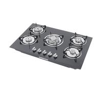 Fornello a gas, fornello a gas, gas Stove, fornello a gas naturale con superficie in vetro temperato e 5 bruciatori a gas per una cottura affidabile e sicura a casa o al ristorante