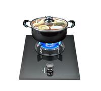 Fornello a gas, fornello a gas in vetro temperato da 4,5 kW, fornello a gas da tavolo/incorporato, protezione contro la fiamma della termocoppia, uso domestico (GPL) (NG) (Size : LPG)