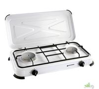 FORNELLO A GAS GPL 2 FUOCHI CON COPERCHIO IN ACCIAIO VERNICIATO COD.500717