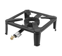 Fornello A Gas GPL 5,5 kW con Bruciatore in Ghisa Struttura a 4 Piedi Stabile Design Compatto Ideale per Campeggio Outdoor Giardino Cucina Esterna 30 x 30 x 11,5 cm Nero