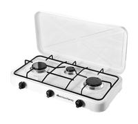 Melchioni Family Minerva 3 | Fornello a Gas 3 Fuochi - Struttura in Acciaio Smaltato, Griglia e Fuochi Removibili, Regolazione Fiamma, Potenza 2.9Kw