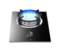 Fornello A Gas Monofuoco, Fornello Di Conversione Gas Naturale/gas Liquefatto Da 5,2 KW, Piano Cottura In Vetro Temperato Nero, Da Tavolo/da Incasso, Con Dispositivo Di Spegnimento Automatico(NG)