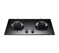 Fornello A Gas Piano Cottura 2 Fuochi, Piano Cottura A Gas Da Tavolo E Incorporato In Acciaio Inox Doppio Combustibile GPL/NG Facile Da Pulire For Camper, Con Tubo Flessibile E Fascetta (Size : NG)